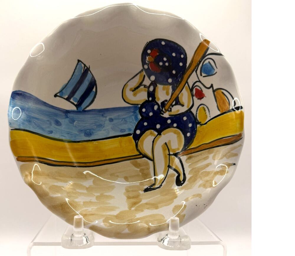 Vietri sui Mare 'Rivera' Beach Series Handmade Italian Pottery Bowl